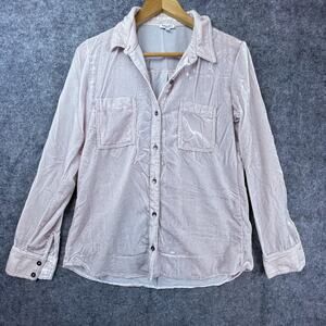 Splendid Velvet Shirt Womens Small Pink Fairy Goth Preppy Country Girl Soft